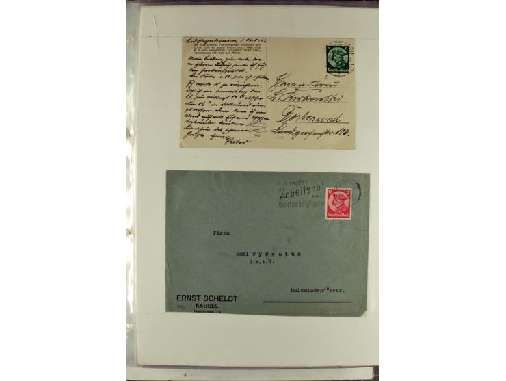 1923/45, meist gestempelte und postfrische Sammlung mit sehr vielen Briefen und Karten, dabei bessere und kpl. Ausgaben, bess