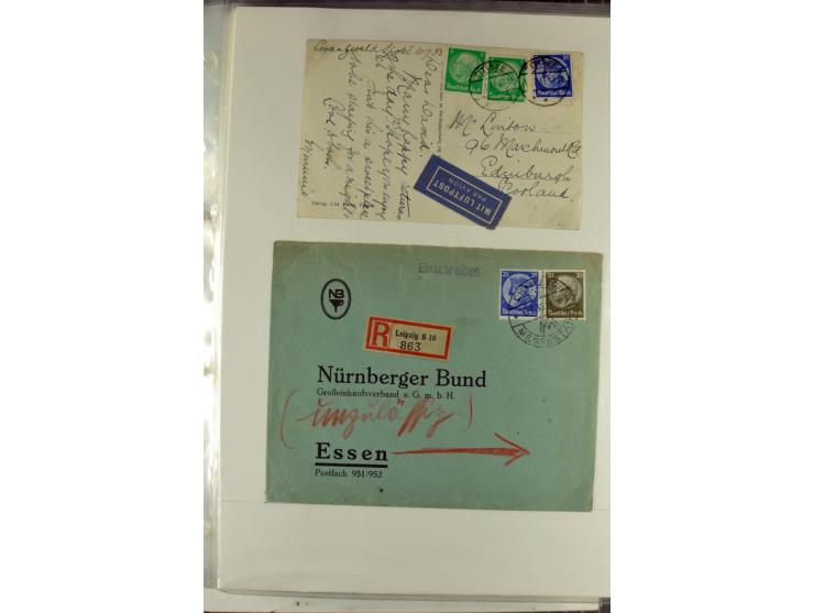 1923/45, meist gestempelte und postfrische Sammlung mit sehr vielen Briefen und Karten, dabei bessere und kpl. Ausgaben, bess