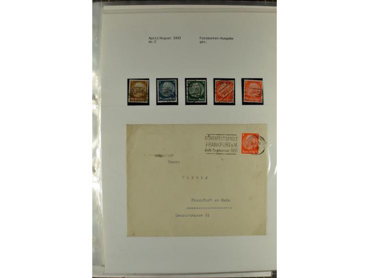 1923/45, meist gestempelte und postfrische Sammlung mit sehr vielen Briefen und Karten, dabei bessere und kpl. Ausgaben, bess