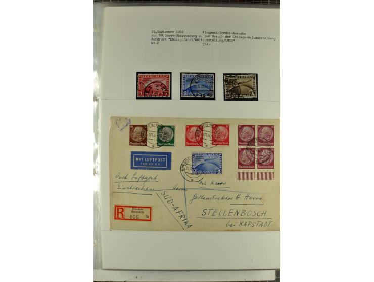 1923/45, meist gestempelte und postfrische Sammlung mit sehr vielen Briefen und Karten, dabei bessere und kpl. Ausgaben, bess