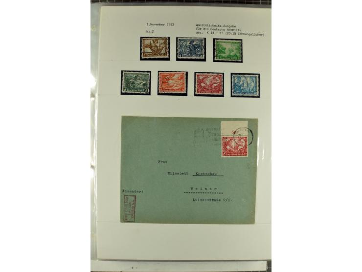 1923/45, meist gestempelte und postfrische Sammlung mit sehr vielen Briefen und Karten, dabei bessere und kpl. Ausgaben, bess