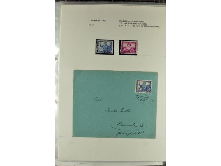 1923/45, meist gestempelte und postfrische Sammlung mit sehr vielen Briefen und Karten, dabei bessere und kpl. Ausgaben, bess