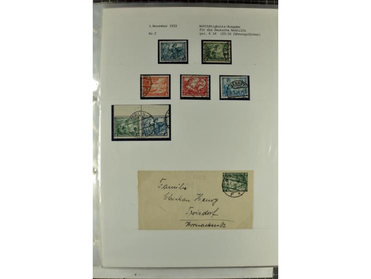 1923/45, meist gestempelte und postfrische Sammlung mit sehr vielen Briefen und Karten, dabei bessere und kpl. Ausgaben, bess