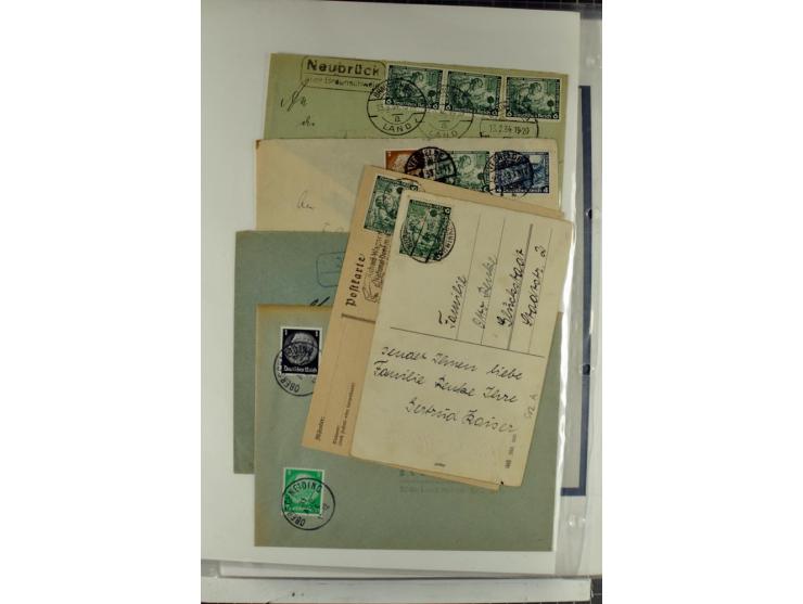 1923/45, meist gestempelte und postfrische Sammlung mit sehr vielen Briefen und Karten, dabei bessere und kpl. Ausgaben, bess