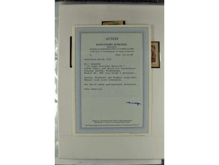 1923/45, meist gestempelte und postfrische Sammlung mit sehr vielen Briefen und Karten, dabei bessere und kpl. Ausgaben, bess