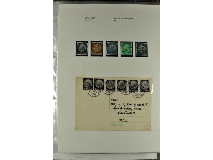 1923/45, meist gestempelte und postfrische Sammlung mit sehr vielen Briefen und Karten, dabei bessere und kpl. Ausgaben, bess