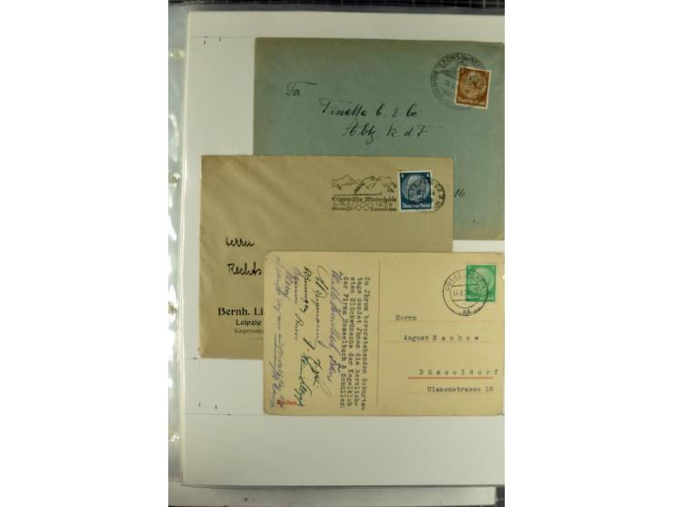 1923/45, meist gestempelte und postfrische Sammlung mit sehr vielen Briefen und Karten, dabei bessere und kpl. Ausgaben, bess