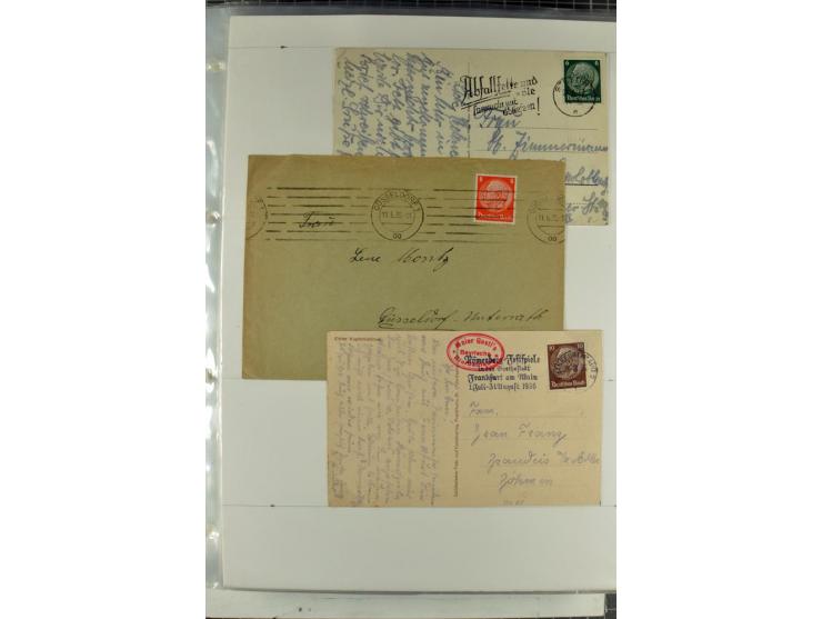1923/45, meist gestempelte und postfrische Sammlung mit sehr vielen Briefen und Karten, dabei bessere und kpl. Ausgaben, bess