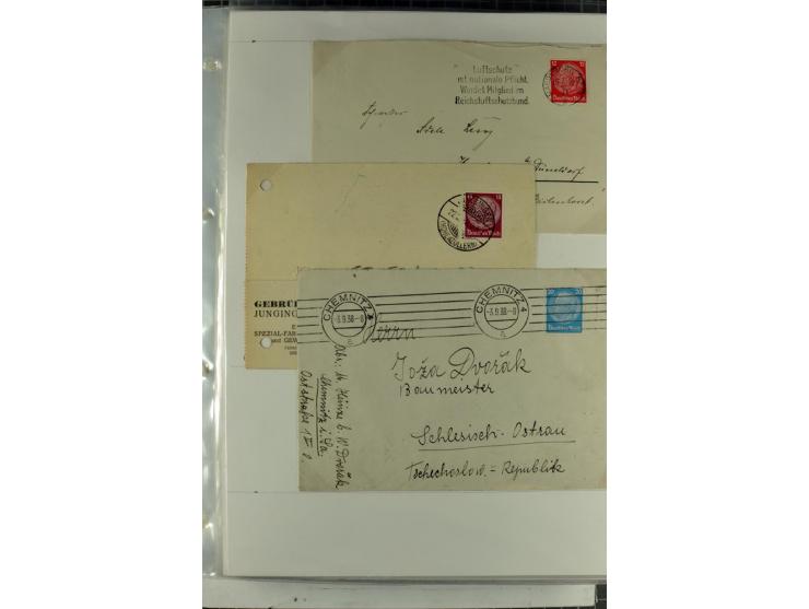 1923/45, meist gestempelte und postfrische Sammlung mit sehr vielen Briefen und Karten, dabei bessere und kpl. Ausgaben, bess