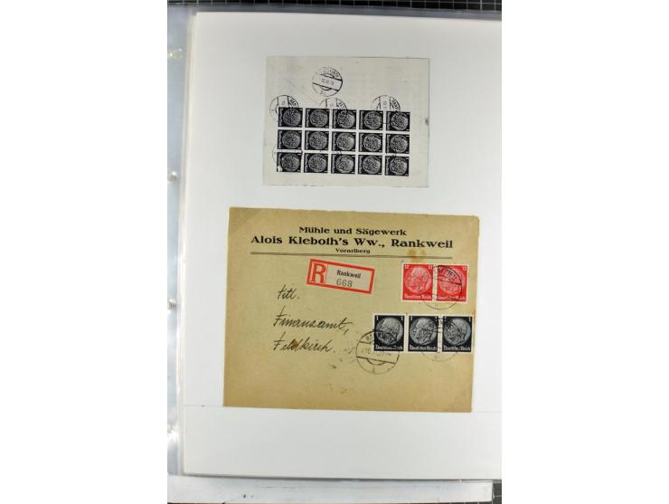 1923/45, meist gestempelte und postfrische Sammlung mit sehr vielen Briefen und Karten, dabei bessere und kpl. Ausgaben, bess