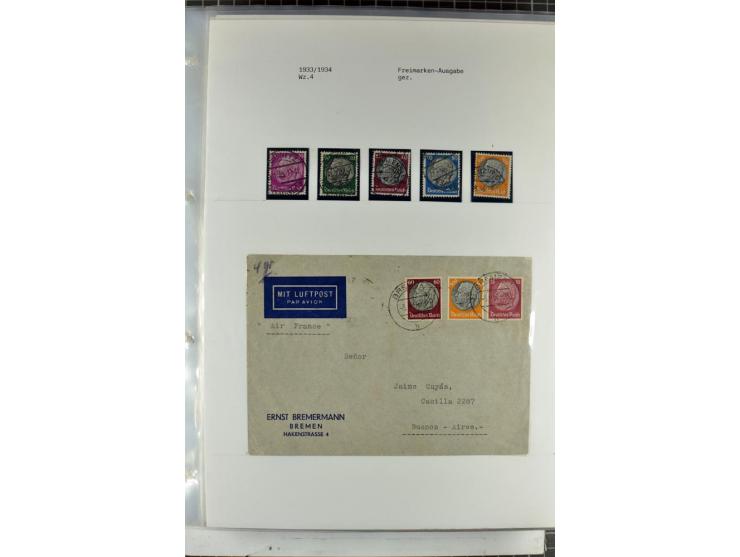 1923/45, meist gestempelte und postfrische Sammlung mit sehr vielen Briefen und Karten, dabei bessere und kpl. Ausgaben, bess