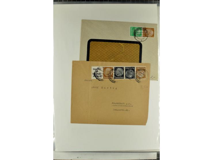 1923/45, meist gestempelte und postfrische Sammlung mit sehr vielen Briefen und Karten, dabei bessere und kpl. Ausgaben, bess