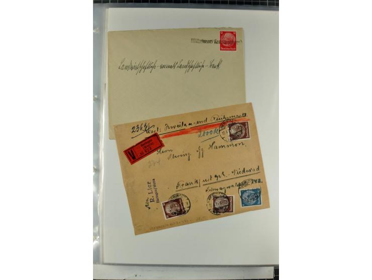 1923/45, meist gestempelte und postfrische Sammlung mit sehr vielen Briefen und Karten, dabei bessere und kpl. Ausgaben, bess