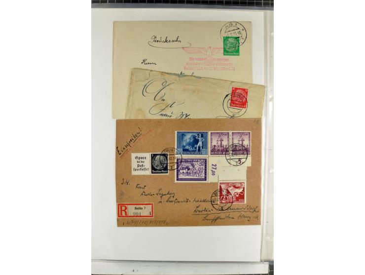 1923/45, meist gestempelte und postfrische Sammlung mit sehr vielen Briefen und Karten, dabei bessere und kpl. Ausgaben, bess