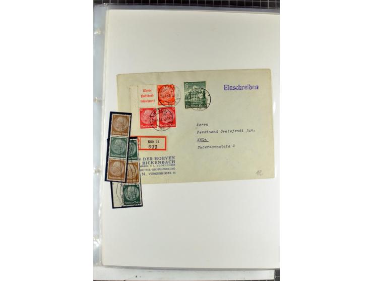 1923/45, meist gestempelte und postfrische Sammlung mit sehr vielen Briefen und Karten, dabei bessere und kpl. Ausgaben, bess