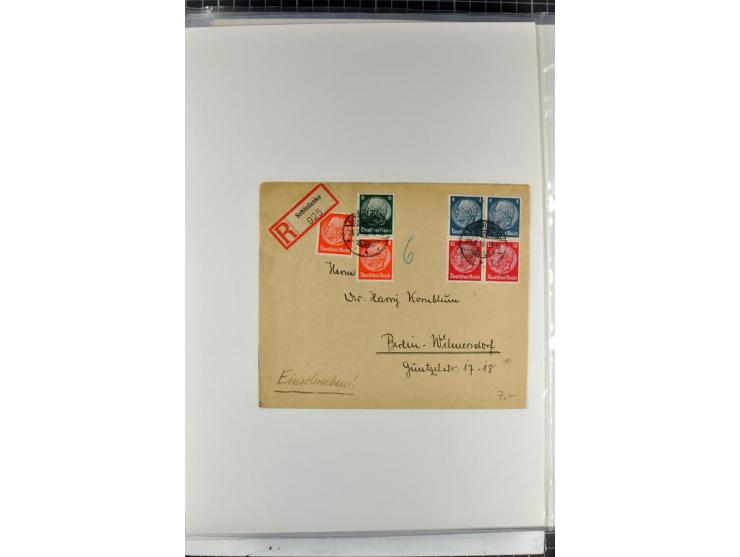 1923/45, meist gestempelte und postfrische Sammlung mit sehr vielen Briefen und Karten, dabei bessere und kpl. Ausgaben, bess