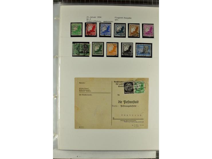 1923/45, meist gestempelte und postfrische Sammlung mit sehr vielen Briefen und Karten, dabei bessere und kpl. Ausgaben, bess