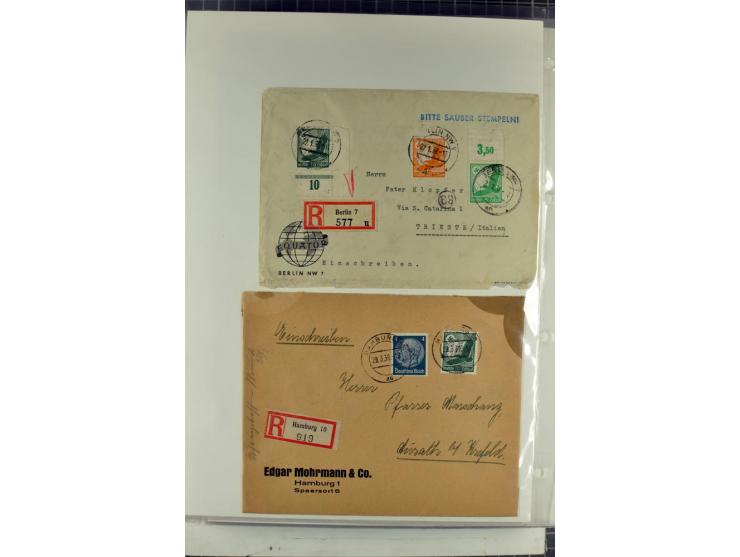 1923/45, meist gestempelte und postfrische Sammlung mit sehr vielen Briefen und Karten, dabei bessere und kpl. Ausgaben, bess