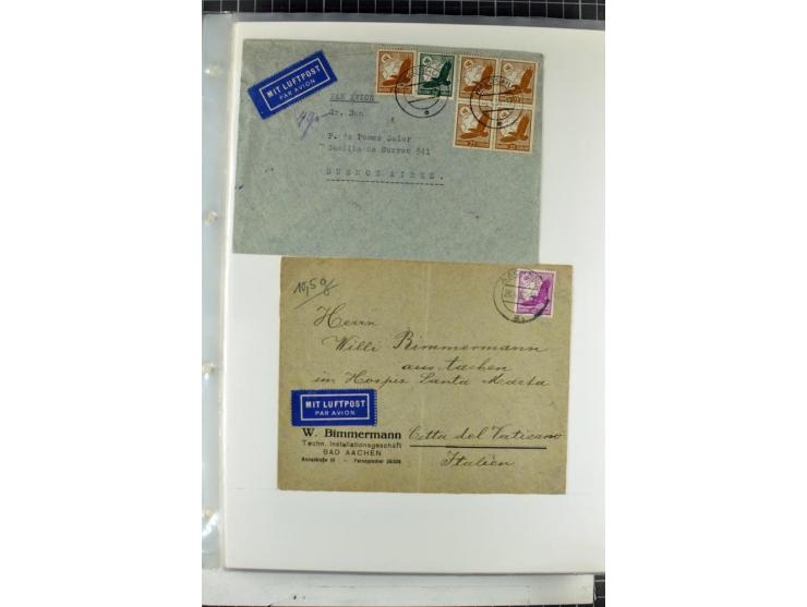 1923/45, meist gestempelte und postfrische Sammlung mit sehr vielen Briefen und Karten, dabei bessere und kpl. Ausgaben, bess