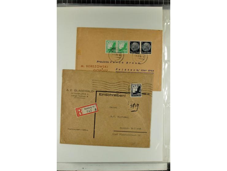 1923/45, meist gestempelte und postfrische Sammlung mit sehr vielen Briefen und Karten, dabei bessere und kpl. Ausgaben, bess