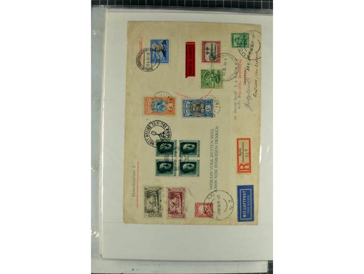 1923/45, meist gestempelte und postfrische Sammlung mit sehr vielen Briefen und Karten, dabei bessere und kpl. Ausgaben, bess
