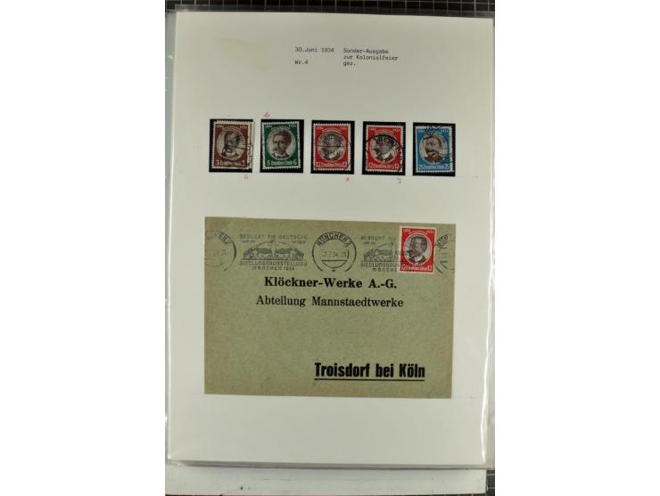 1923/45, meist gestempelte und postfrische Sammlung mit sehr vielen Briefen und Karten, dabei bessere und kpl. Ausgaben, bess