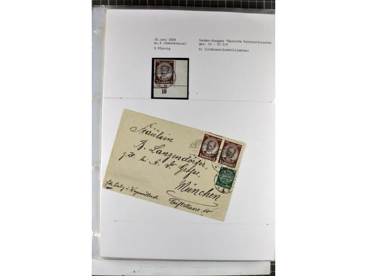 1923/45, meist gestempelte und postfrische Sammlung mit sehr vielen Briefen und Karten, dabei bessere und kpl. Ausgaben, bess