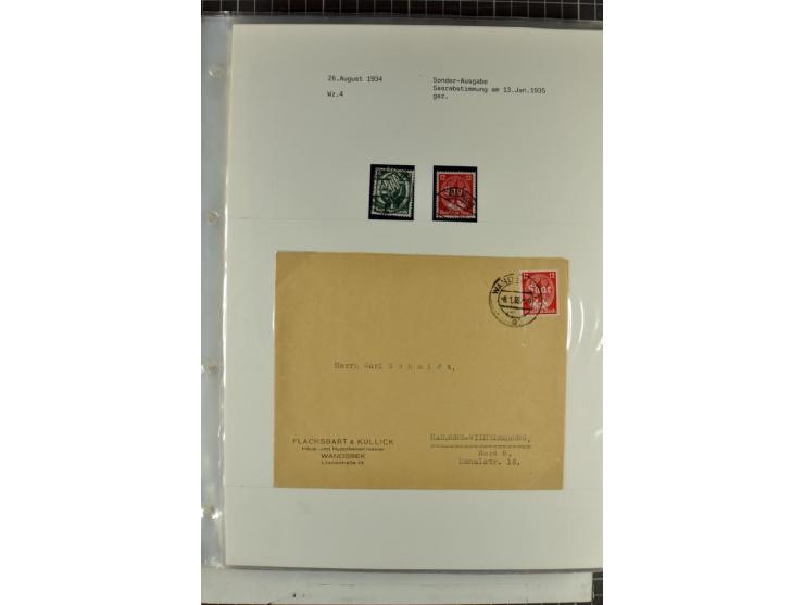 1923/45, meist gestempelte und postfrische Sammlung mit sehr vielen Briefen und Karten, dabei bessere und kpl. Ausgaben, bess