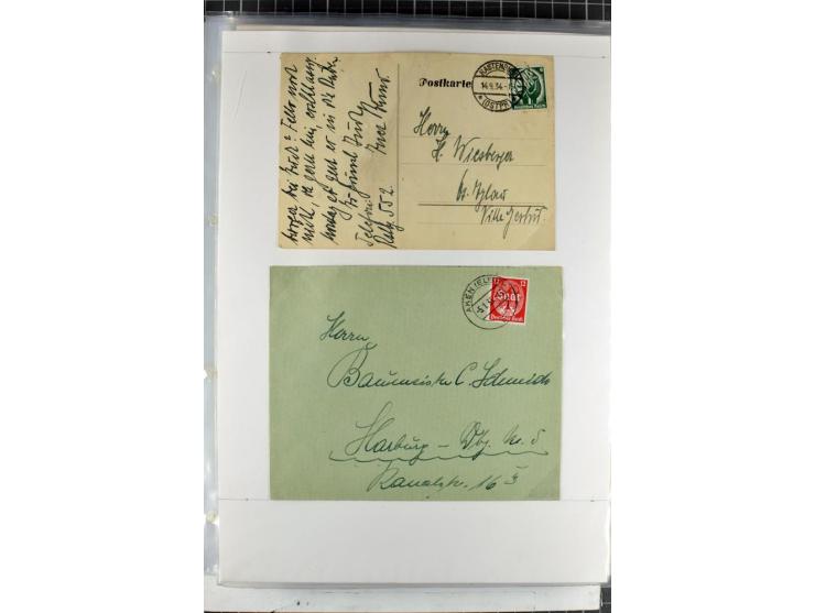 1923/45, meist gestempelte und postfrische Sammlung mit sehr vielen Briefen und Karten, dabei bessere und kpl. Ausgaben, bess