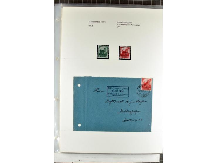 1923/45, meist gestempelte und postfrische Sammlung mit sehr vielen Briefen und Karten, dabei bessere und kpl. Ausgaben, bess