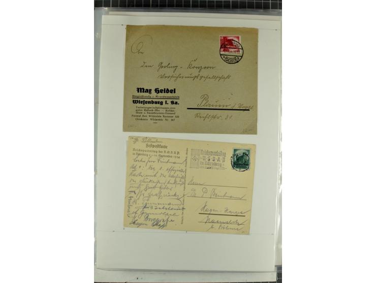 1923/45, meist gestempelte und postfrische Sammlung mit sehr vielen Briefen und Karten, dabei bessere und kpl. Ausgaben, bess