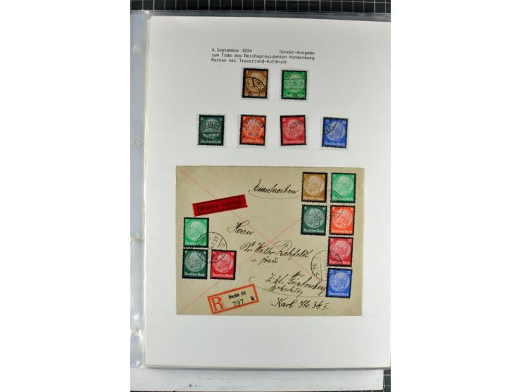 1923/45, meist gestempelte und postfrische Sammlung mit sehr vielen Briefen und Karten, dabei bessere und kpl. Ausgaben, bess