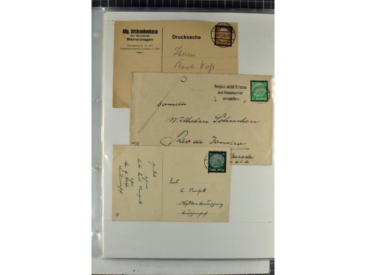 1923/45, meist gestempelte und postfrische Sammlung mit sehr vielen Briefen und Karten, dabei bessere und kpl. Ausgaben, bess