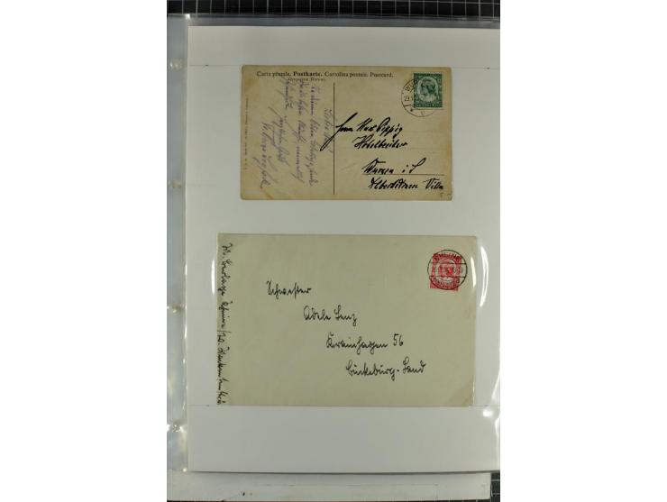 1923/45, meist gestempelte und postfrische Sammlung mit sehr vielen Briefen und Karten, dabei bessere und kpl. Ausgaben, bess