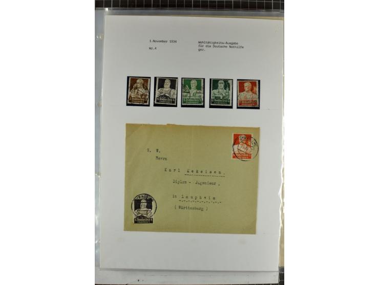 1923/45, meist gestempelte und postfrische Sammlung mit sehr vielen Briefen und Karten, dabei bessere und kpl. Ausgaben, bess