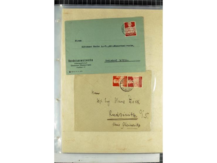 1923/45, meist gestempelte und postfrische Sammlung mit sehr vielen Briefen und Karten, dabei bessere und kpl. Ausgaben, bess