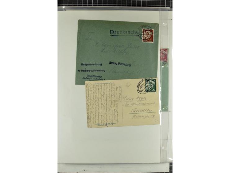 1923/45, meist gestempelte und postfrische Sammlung mit sehr vielen Briefen und Karten, dabei bessere und kpl. Ausgaben, bess