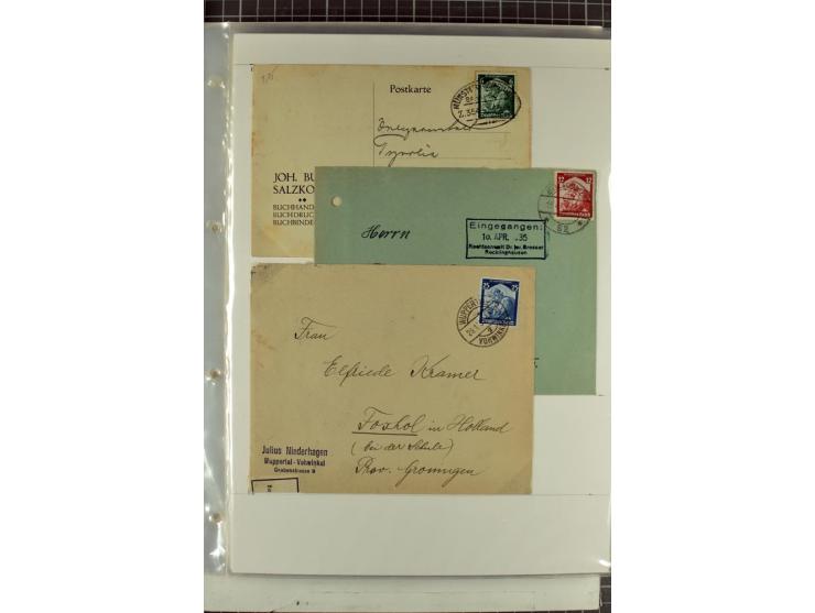 1923/45, meist gestempelte und postfrische Sammlung mit sehr vielen Briefen und Karten, dabei bessere und kpl. Ausgaben, bess
