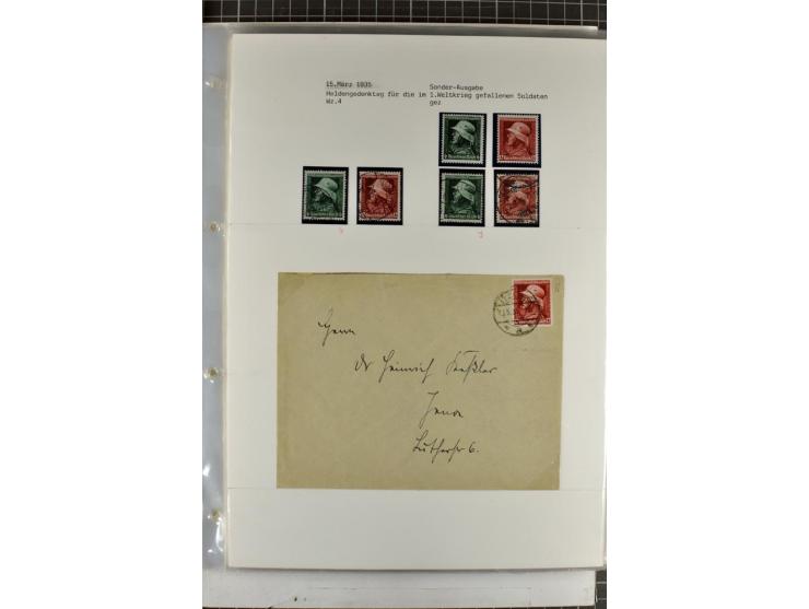 1923/45, meist gestempelte und postfrische Sammlung mit sehr vielen Briefen und Karten, dabei bessere und kpl. Ausgaben, bess