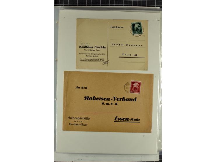 1923/45, meist gestempelte und postfrische Sammlung mit sehr vielen Briefen und Karten, dabei bessere und kpl. Ausgaben, bess