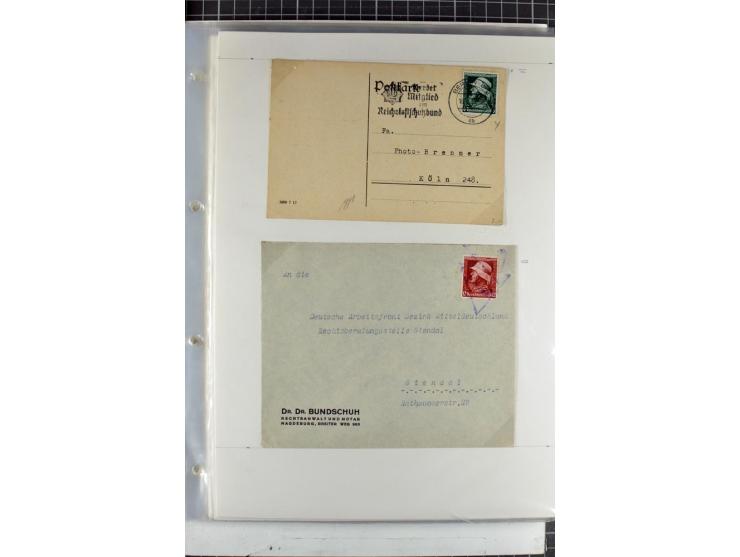 1923/45, meist gestempelte und postfrische Sammlung mit sehr vielen Briefen und Karten, dabei bessere und kpl. Ausgaben, bess