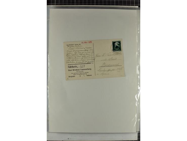 1923/45, meist gestempelte und postfrische Sammlung mit sehr vielen Briefen und Karten, dabei bessere und kpl. Ausgaben, bess