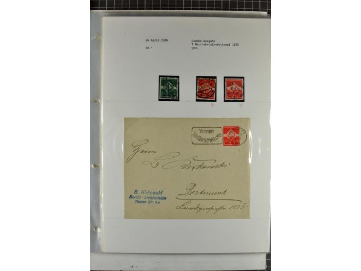 1923/45, meist gestempelte und postfrische Sammlung mit sehr vielen Briefen und Karten, dabei bessere und kpl. Ausgaben, bess