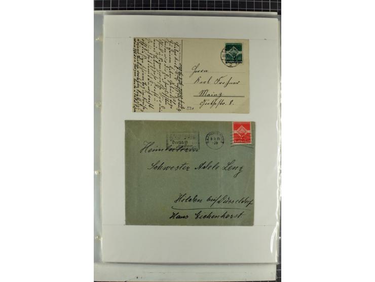 1923/45, meist gestempelte und postfrische Sammlung mit sehr vielen Briefen und Karten, dabei bessere und kpl. Ausgaben, bess