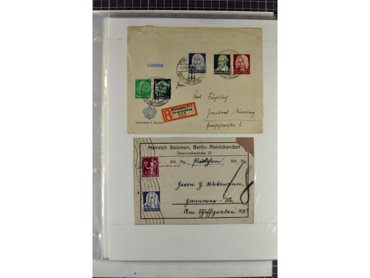 1923/45, meist gestempelte und postfrische Sammlung mit sehr vielen Briefen und Karten, dabei bessere und kpl. Ausgaben, bess