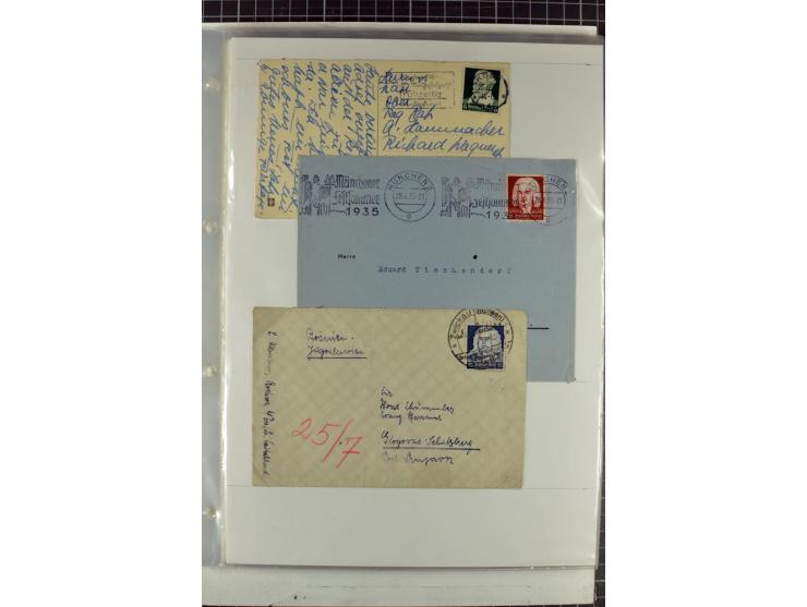 1923/45, meist gestempelte und postfrische Sammlung mit sehr vielen Briefen und Karten, dabei bessere und kpl. Ausgaben, bess