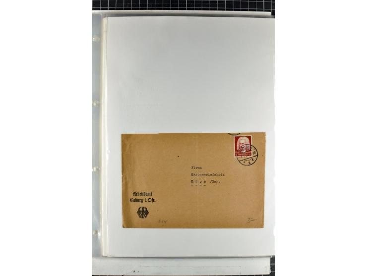 1923/45, meist gestempelte und postfrische Sammlung mit sehr vielen Briefen und Karten, dabei bessere und kpl. Ausgaben, bess