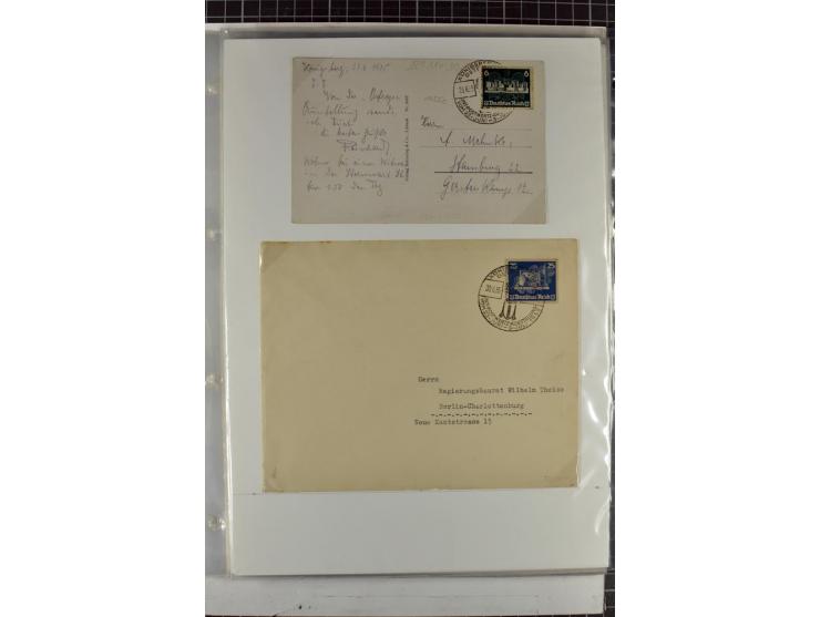 1923/45, meist gestempelte und postfrische Sammlung mit sehr vielen Briefen und Karten, dabei bessere und kpl. Ausgaben, bess