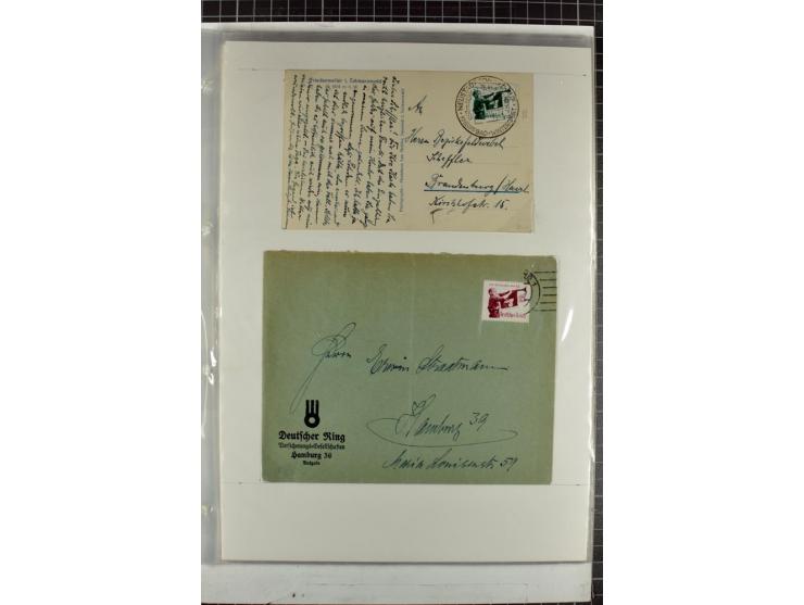 1923/45, meist gestempelte und postfrische Sammlung mit sehr vielen Briefen und Karten, dabei bessere und kpl. Ausgaben, bess