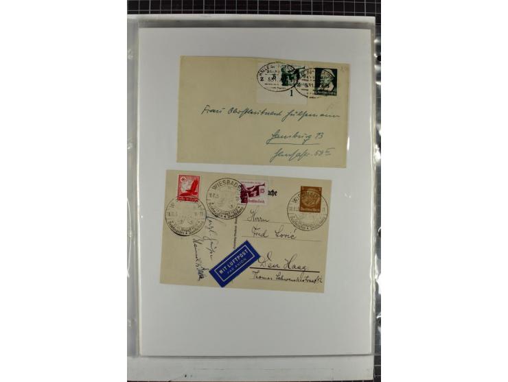 1923/45, meist gestempelte und postfrische Sammlung mit sehr vielen Briefen und Karten, dabei bessere und kpl. Ausgaben, bess